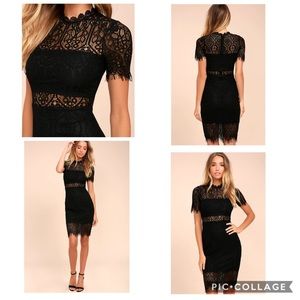 LULU'S REMARKABLE BLACK LACE DRESS